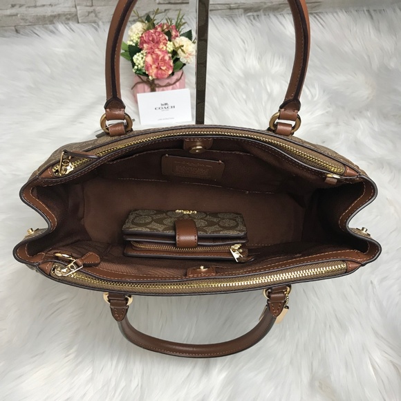 👜COACH SET🌺SURREY CARRYALL & WALLET - Picture 4 of 8